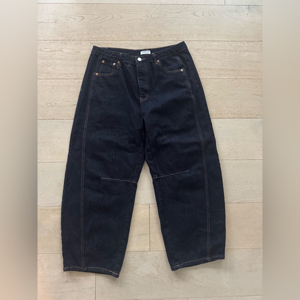 NWOT Parke Horseshoe Jeans 32 dark indigo - Picture 2 of 6